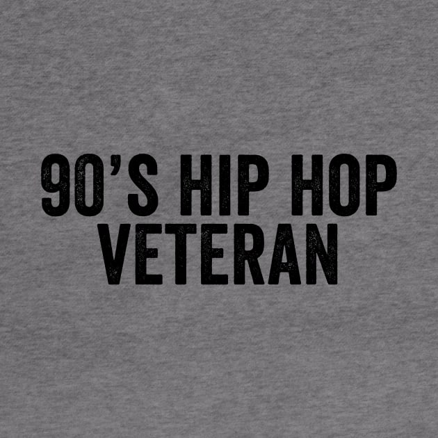 Vintage 90's Hip Hop Veteran Black by GuuuExperience
